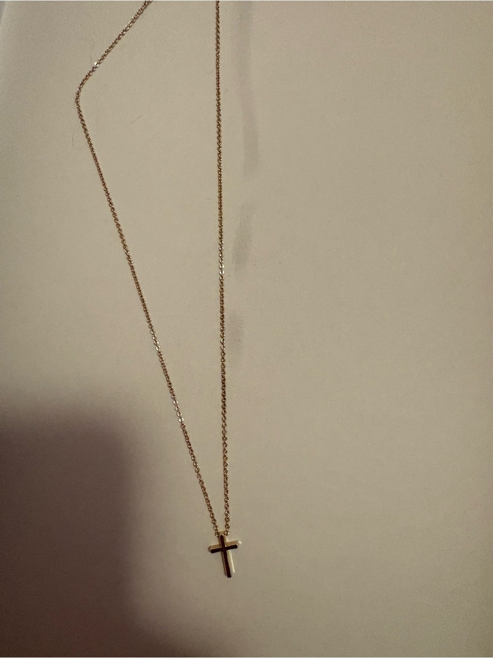 Gold Cross Pendant Necklace - Minimal Women's Jewelry